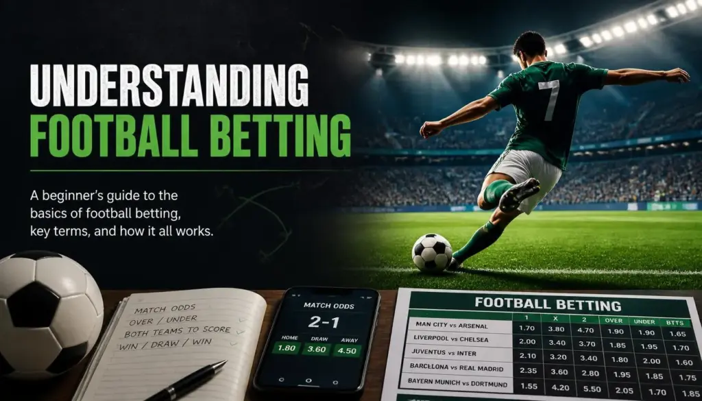 Football betting intro illustration