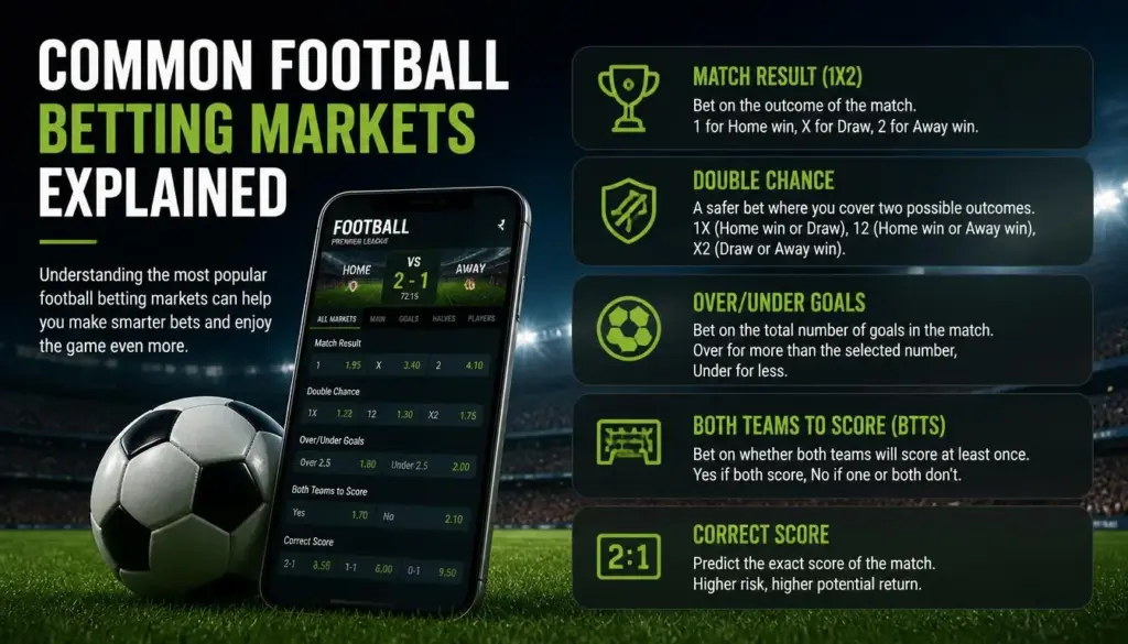 Football betting betting markets illustration