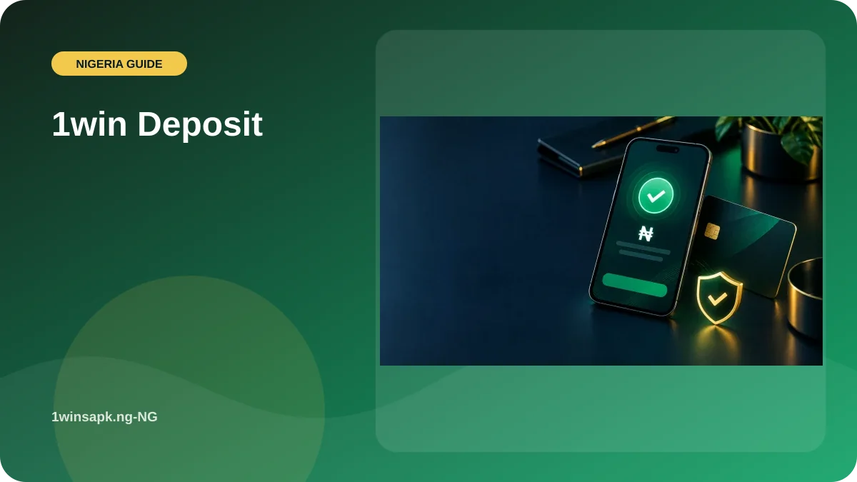 1win Deposit illustration