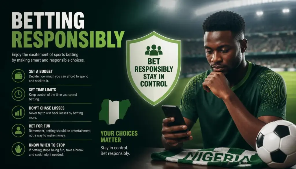 Sports betting responsible gambling illustration